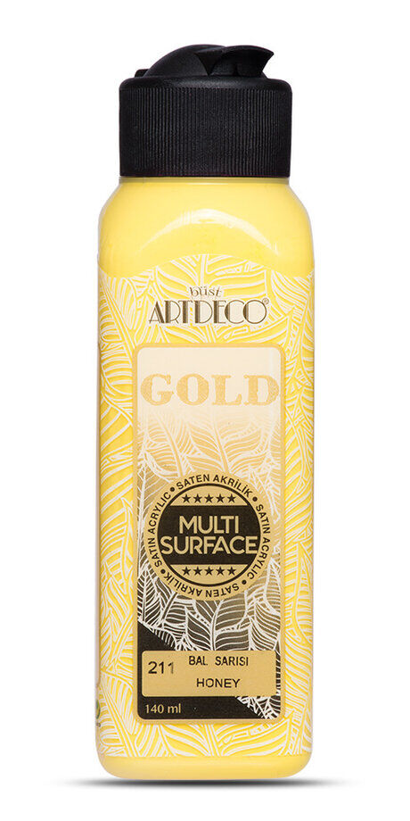 Artdeco Gold Multi Surface Akrilik Boya 140 Ml. 211 Bal Sarısı