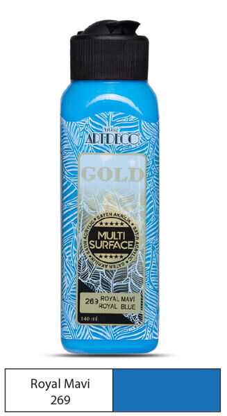 Artdeco Gold Multi Surface Akrilik Boya 140 Ml. 269 Royal Mavi