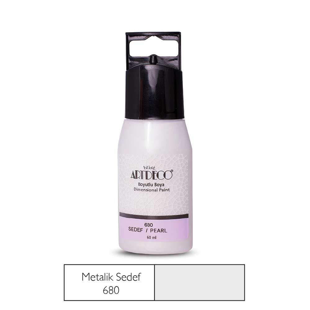 Artdeco Metalik Boyutlu Boya 60 Ml. 680 Sedef