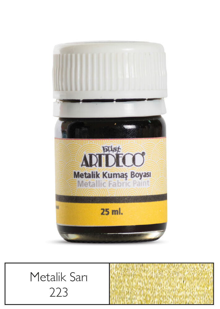 Artdeco Metalik Kumaş Boyası 223 Sarı