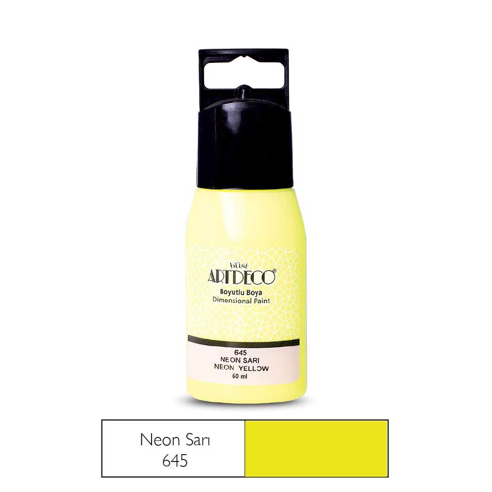 Artdeco Neon Boyutlu Boya 60 Ml. 645 Neon Sarı