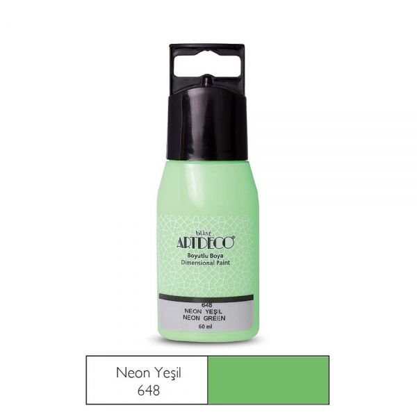 Artdeco Neon Boyutlu Boya 60 Ml. 648 Neon Yeşil