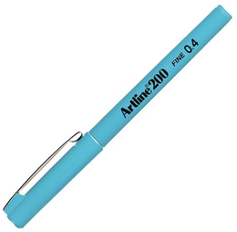 Artline 200 Fineliner 0.4 mm. İnce Uçlu Yazı ve Çizim Kalemi AÇIK MAVİ