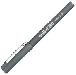 Artline 200 Fineliner 0.4 mm. İnce Uçlu Yazı ve Çizim Kalemi GRİ