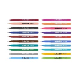 Artline 200 Fineliner 0.4 mm. İnce Uçlu Yazı ve Çizim Kalemi Seti 20 RENK - 1