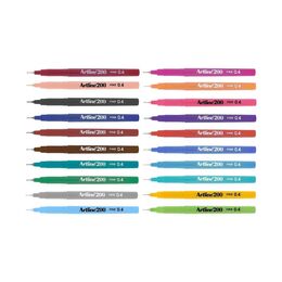 Artline 200 Fineliner 0.4 mm. İnce Uçlu Yazı ve Çizim Kalemi Seti 20 RENK - 1