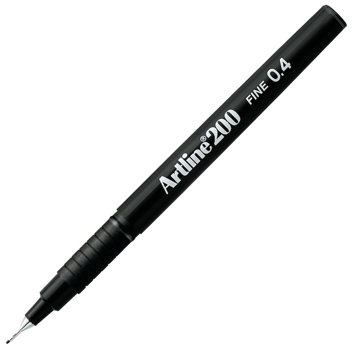 Artline 200 Fineliner 0.4 Mm. İnce Uçlu Yazı Ve Çizim Kalemi Siyah