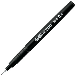 Artline 200 Fineliner 0.4 mm. İnce Uçlu Yazı ve Çizim Kalemi SİYAH