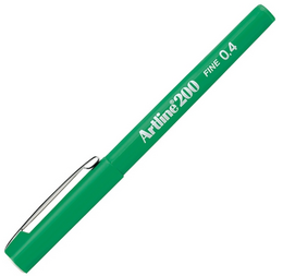 Artline 200 Fineliner 0.4 mm. İnce Uçlu Yazı ve Çizim Kalemi YEŞİL