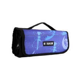 BBack 4 Bölümlü Kalem Çantası / Kalemlik / Kalem Kutusu PERİ DESENLİ - BBack