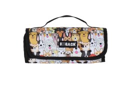Bback 4 Bölümlü Kalem Çantası / Kalemlik / Kalem Kutusu Sevimli Köpekler - BBack