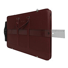 Bback Deri Körüklü Proje Resim Çantası 40x55 cm. BORDO - 3