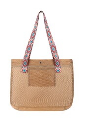 BBack File Kadın Plaj Çantası / Günlük El Ve Omuz Çantası 44x37 cm. TABA - BBack