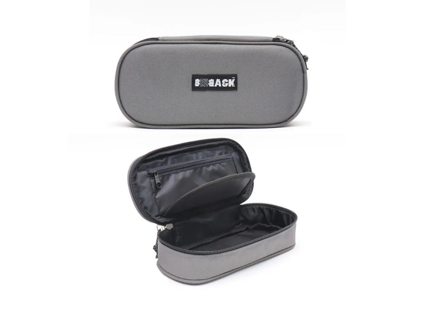 Bback Oval Kumaş Kalemlik / Kalem Kutusu Gri