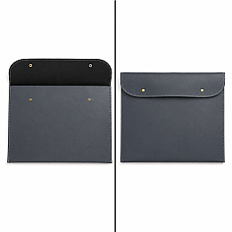 Bback Suni Deri Çıtçıtlı Dosya A3 (29x42 cm.) GRİ - 1