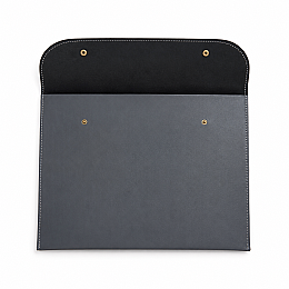 Bback Suni Deri Çıtçıtlı Dosya A3 (29x42 cm.) GRİ - 2