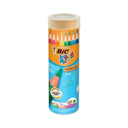 Bic Kids Evolution Triangle Üçgen Jumbo Boya Kalemi 12+1 Renk Metal Tüp