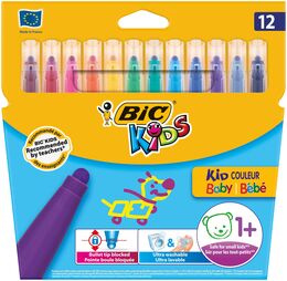 Bic Kids Kid Couleur Baby Keçeli Boya Kalemi 12 Renk - 1