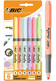 Bic Marking Highlighter Grip İşaretleme Kalemi Seti 6 Renk Pastel Renkler