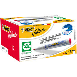 Bic Velleda 1701 Beyaz Tahta Kalemi Kırmızı 12'li Kutu