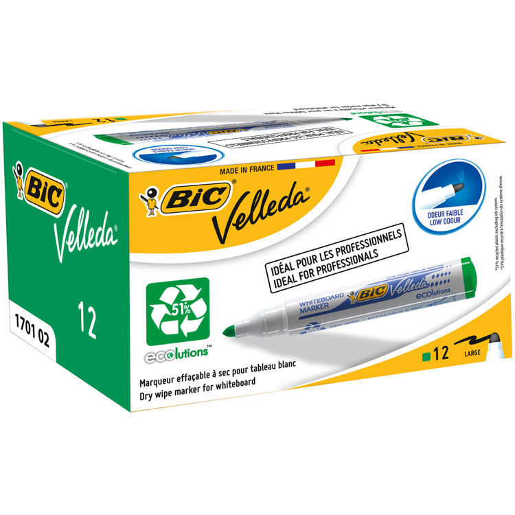 Bic Velleda 1701 Beyaz Tahta Kalemi Yeşil 12