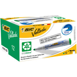Bic Velleda 1701 Beyaz Tahta Kalemi Yeşil 12'li Kutu - 1
