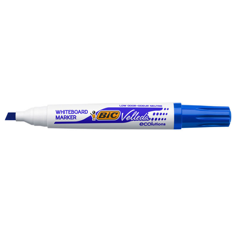 Bic Velleda 1751 Kesik Uç Beyaz Tahta Kalemi Mavi