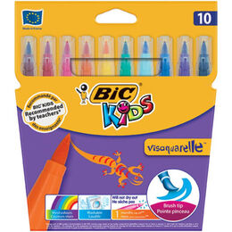 Bic Visa Fırça Uçlu Keçeli Kalem 10 Renk (8289641) - 1