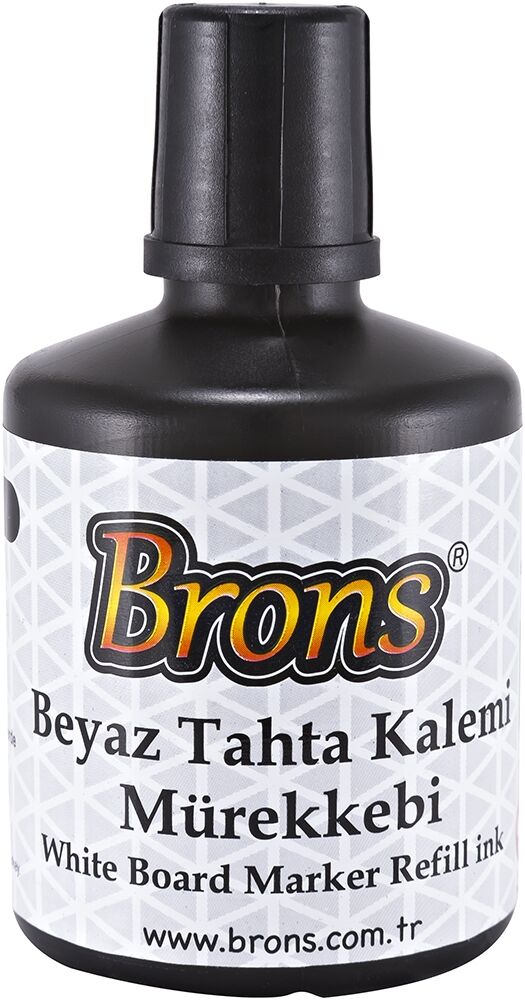 Brons Beyaz Tahta Kalemi Mürekkebi 100 Cc. Siyah