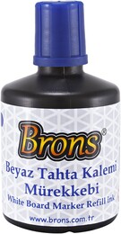 Brons Beyaz Tahta Kalemi Mürekkebi 100 cc. Mavi - 1