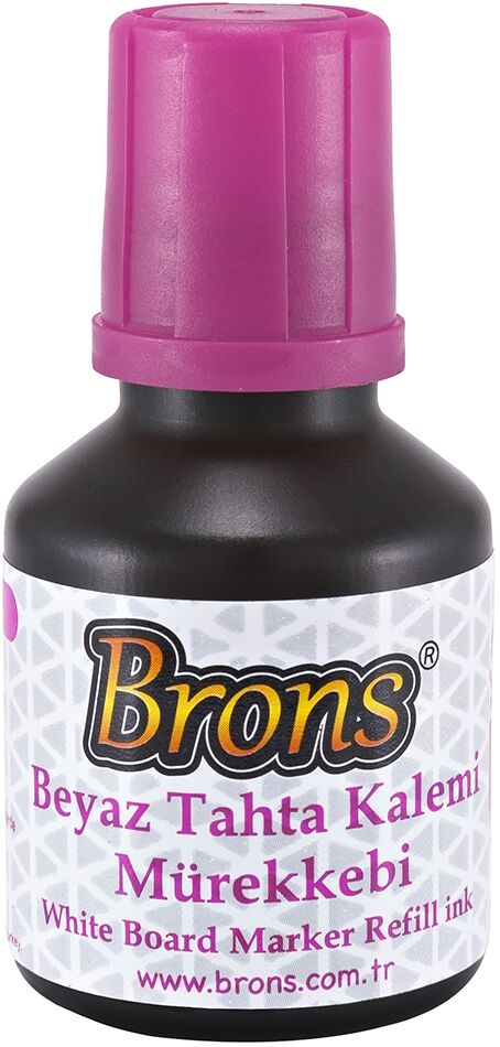 Brons Beyaz Tahta Kalemi Mürekkebi 30 Cc. Pembe