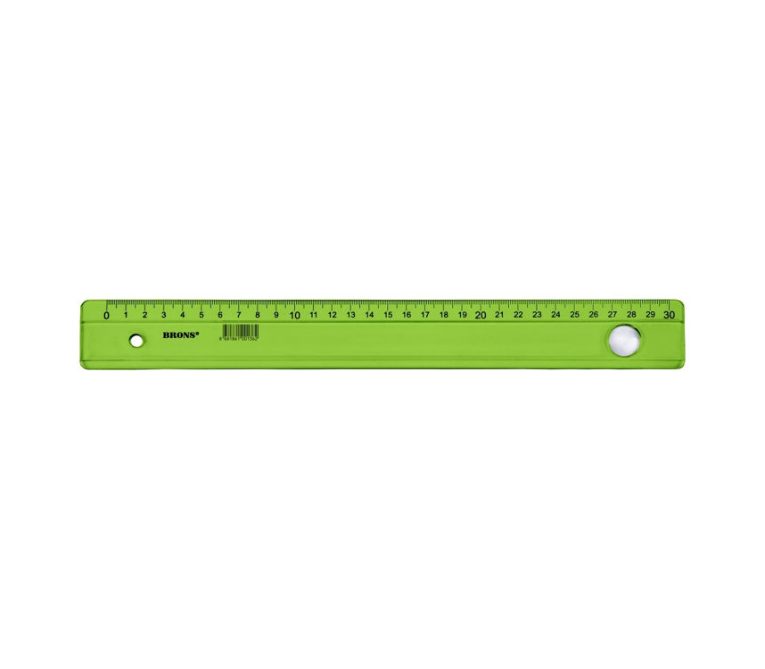 Brons Plastik Renkli Cetvel 30 Cm.