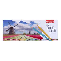 Bruynzeel Colour Pencils Holland Set Kuru Boya Kalemi Seti 45 Renk Metal Kutu - 1