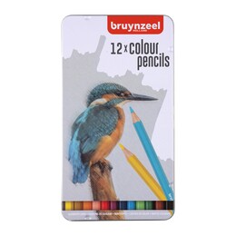 Bruynzeel Colour Pencils Kingfisher Set Kuru Boya Kalemi Seti 12 Renk Metal Kutu - Thumbnail