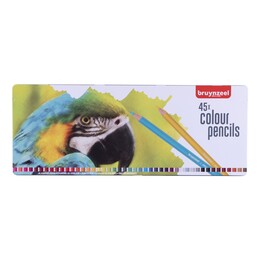 Bruynzeel Colour Pencils Parrot Set Kuru Boya Kalemi Seti 45 Renk Metal Kutu - Thumbnail