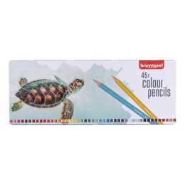 Bruynzeel Colour Pencils Turtle Set Kuru Boya Kalemi Seti 45 Renk Metal Kutu