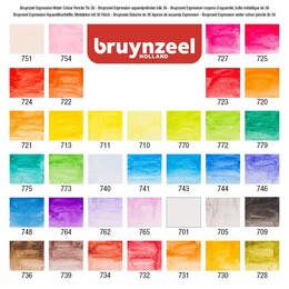 Bruynzeel Expression Aquarelle Sulu Boya Kalemi Seti 36 Renk - 3