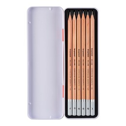 Bruynzeel Expression Graphite Dereceli Kalem Karakalem Eskiz Çizim Seti 6'lı Metal Kutu - 2