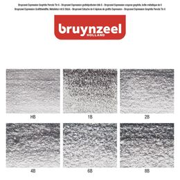 Bruynzeel Expression Graphite Dereceli Kalem Karakalem Eskiz Çizim Seti 6'lı Metal Kutu - 3