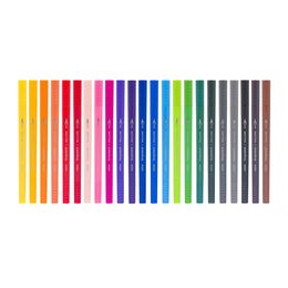 Bruynzeel Fineliner / Brush Pen Çift Taraflı Fırça Uçlu Kalem Seti 24 Renk