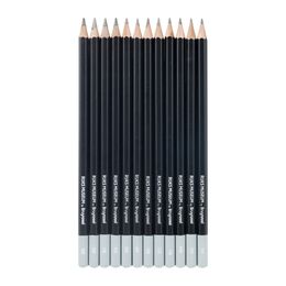 Bruynzeel Graphite Pencils Rijksmuseum Rembrandt Dereceli Karakalem Eskiz Çizim Seti 12'li - 2