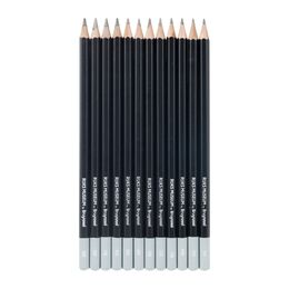 Bruynzeel Graphite Pencils Rijksmuseum Rembrandt Dereceli Karakalem Eskiz Çizim Seti 12'li