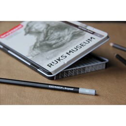 Bruynzeel Graphite Pencils Rijksmuseum Rembrandt Dereceli Karakalem Eskiz Çizim Seti 12'li - 3