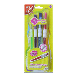 Bu-Bu Silikon Fırça Seti 4'Lü (BUBU-FR0003) - Bubu