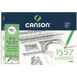 Canson 1557 Resim ve Eskiz Çizim Defteri 120 gr. 35x50 cm. 15 Sayfa