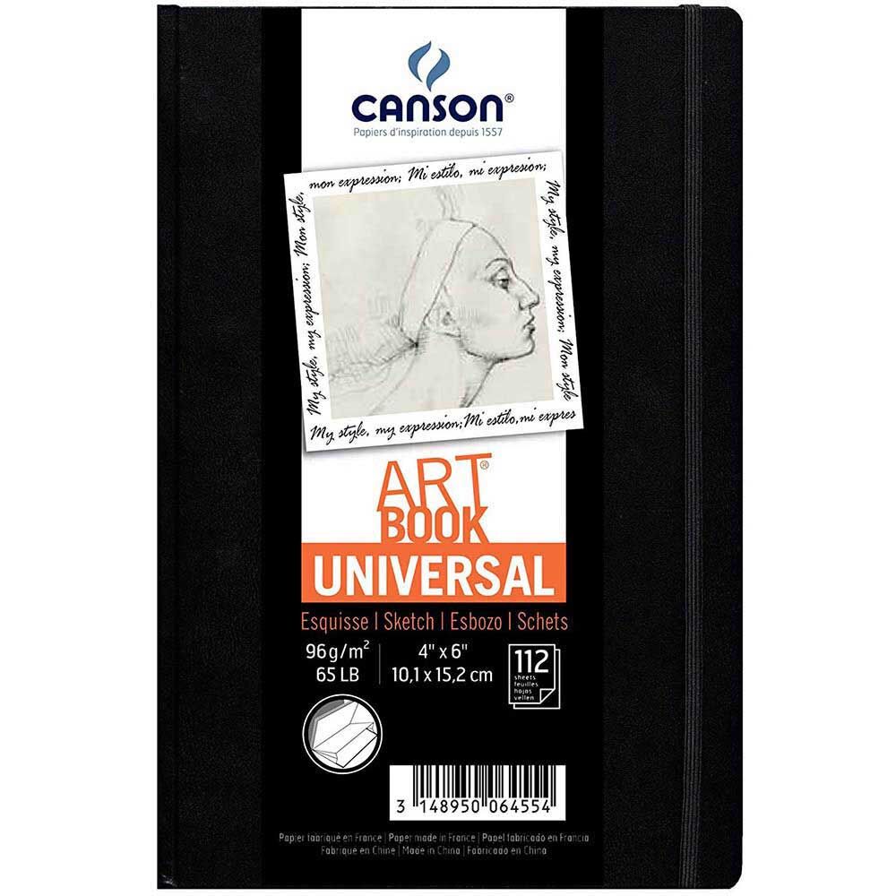 Canson Art Book Universal Sert Kapak Lastikli Eskiz Çizim Defteri 96 Gr. 10.2x15.2 Cm. 112 Sayfa