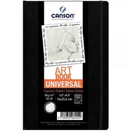 Canson Art Book Universal Sert Kapak Lastikli Eskiz Çizim Defteri 96 gr. 14x21.6 cm. 112 Sayfa