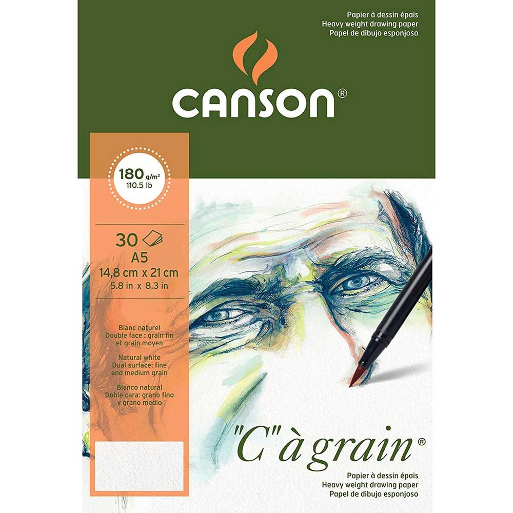 Canson Ca Grain İnce Dokulu Eskiz Çizim Defteri 180 Gr. A5 30 Sayfa