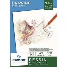 Canson Dessin - Drawing Eskiz Çizim Defteri 160 gr. A3 20 yp.