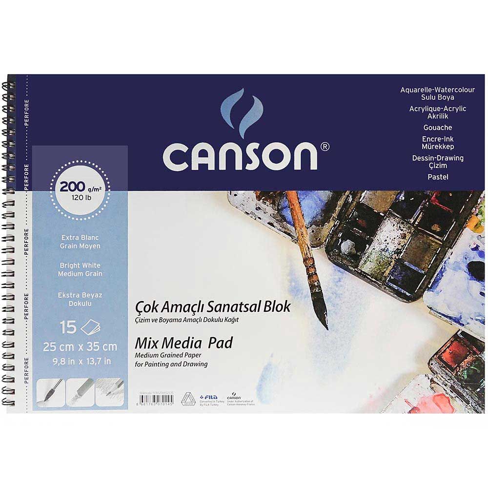 Canson Finface Çok Amaçlı Sanatsal Resim Ve Eskiz Çizim Defteri 200 Gr. 25x35 Cm. 20 Sayfa